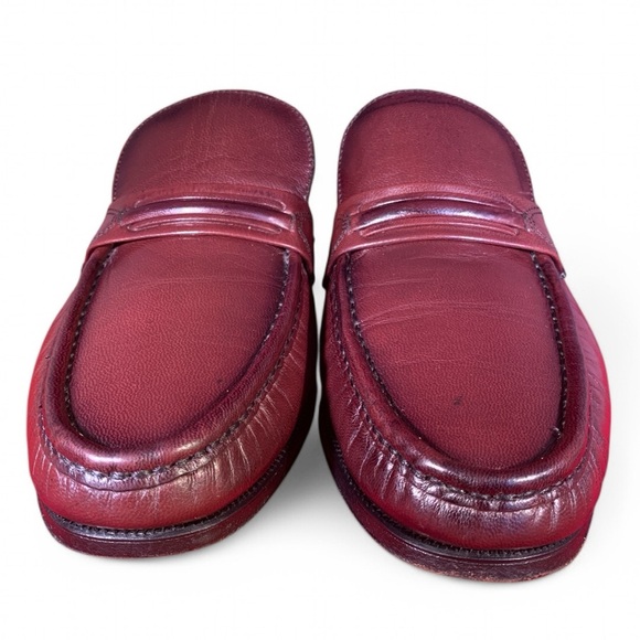 Florsheim Como Moc Toe Strap Loafers size 8.5 D 17089-18 in Black Cherry - Picture 2 of 9